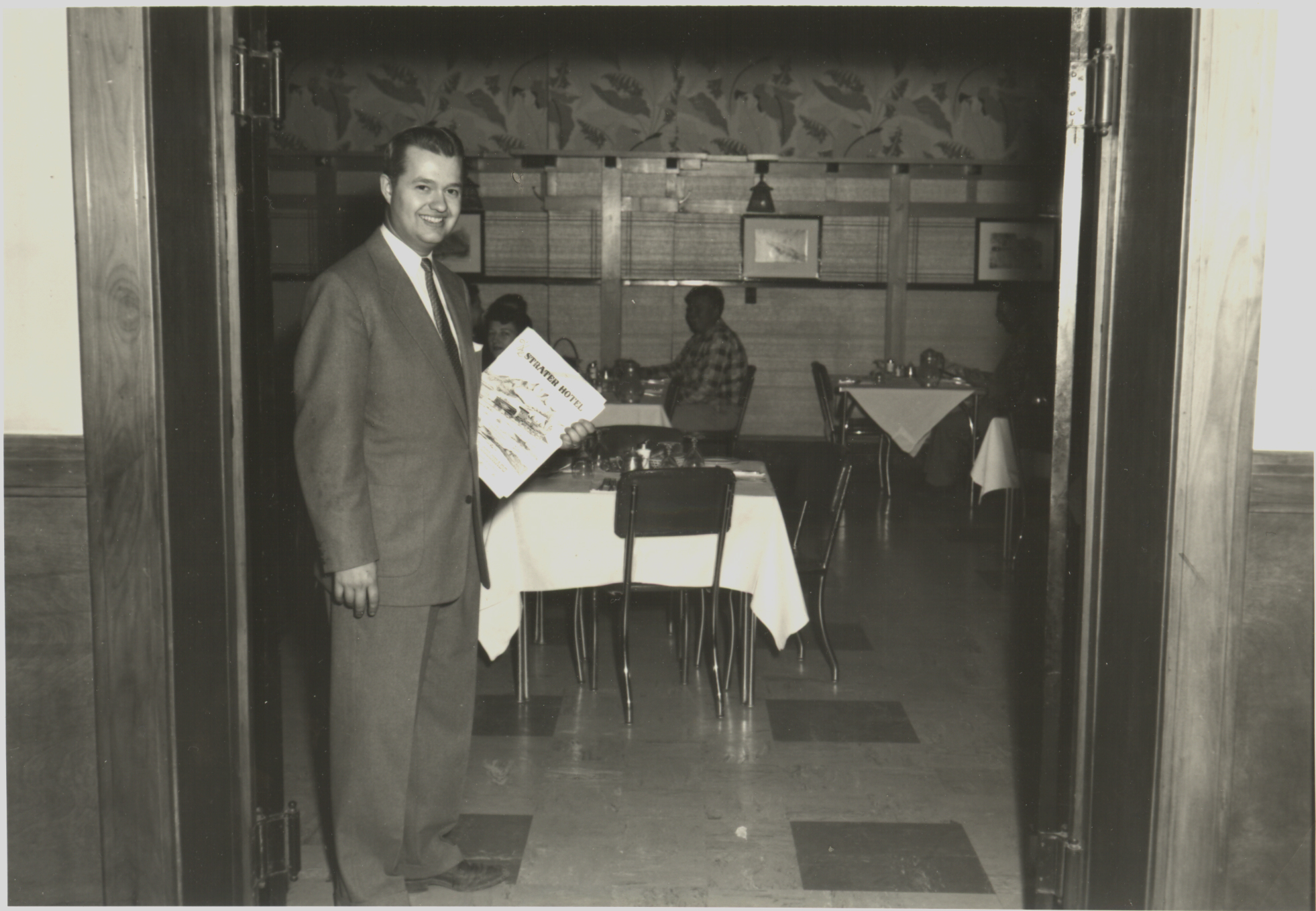 Historical Image of Earl Baker Jr in Restaurant The Strater Hotel Durango Colorado